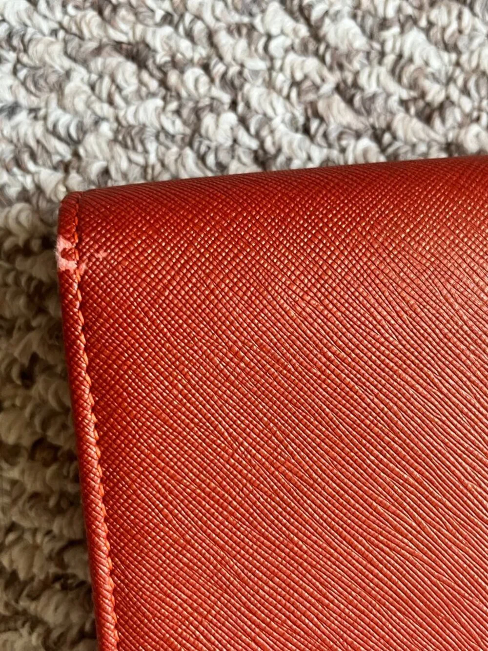 Franklin Covey 6 Ring Leather Organizer Planner Classic size Burgundy pen loop